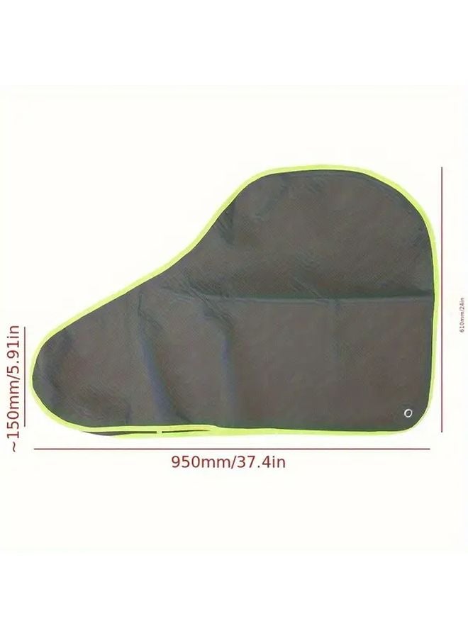 XL RV Trailer Pole Cover with Reflective Strips Easy to Install Black Green - Image 2